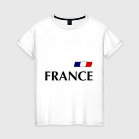 Женская футболка хлопок с принтом Сборная Франции - Бензима 10 (Benzima) в Белгороде, 100% хлопок | прямой крой, круглый вырез горловины, длина до линии бедер, слегка спущенное плечо | football | бензима | сборная франции | франция