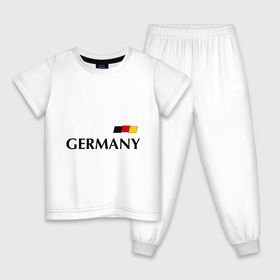 Детская пижама хлопок с принтом Сборная Германии - 7 в Белгороде, 100% хлопок |  брюки и футболка прямого кроя, без карманов, на брюках мягкая резинка на поясе и по низу штанин
 | football | германия | сборная германии | футбол | швайнштайгер
