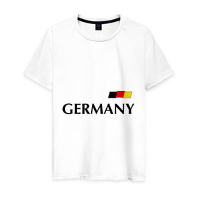 Мужская футболка хлопок с принтом Сборная Германии - 7 в Белгороде, 100% хлопок | прямой крой, круглый вырез горловины, длина до линии бедер, слегка спущенное плечо. | football | германия | сборная германии | футбол | швайнштайгер