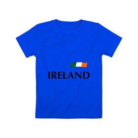 Детская футболка хлопок с принтом Сборная Ирландии - 7 в Белгороде, 100% хлопок | круглый вырез горловины, полуприлегающий силуэт, длина до линии бедер | Тематика изображения на принте: 