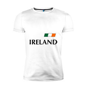 Мужская футболка премиум с принтом Сборная Ирландии - 7 в Белгороде, 92% хлопок, 8% лайкра | приталенный силуэт, круглый вырез ворота, длина до линии бедра, короткий рукав | Тематика изображения на принте: 