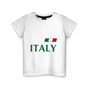 Детская футболка хлопок с принтом Сборная Италии - 1 в Белгороде, 100% хлопок | круглый вырез горловины, полуприлегающий силуэт, длина до линии бедер | football | буффон | италия | сборная италии