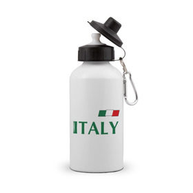 Бутылка спортивная с принтом Сборная Италии - 1 в Белгороде, металл | емкость — 500 мл, в комплекте две пластиковые крышки и карабин для крепления | football | буффон | италия | сборная италии