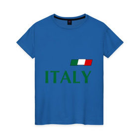 Женская футболка хлопок с принтом Сборная Италии - 1 в Белгороде, 100% хлопок | прямой крой, круглый вырез горловины, длина до линии бедер, слегка спущенное плечо | football | буффон | италия | сборная италии
