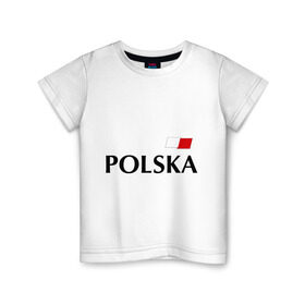 Детская футболка хлопок с принтом Сборная Польши - 9 в Белгороде, 100% хлопок | круглый вырез горловины, полуприлегающий силуэт, длина до линии бедер | football | евро 2012 | польша | сборная польши
