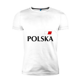 Мужская футболка премиум с принтом Сборная Польши - 9 в Белгороде, 92% хлопок, 8% лайкра | приталенный силуэт, круглый вырез ворота, длина до линии бедра, короткий рукав | Тематика изображения на принте: football | евро 2012 | польша | сборная польши