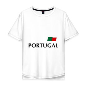 Мужская футболка хлопок Oversize с принтом Сборная Португалии - 10 в Белгороде, 100% хлопок | свободный крой, круглый ворот, “спинка” длиннее передней части | football | португалия | сборная португалии