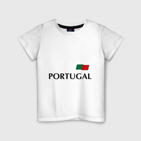 Детская футболка хлопок с принтом Сборная Португалии - 10 в Белгороде, 100% хлопок | круглый вырез горловины, полуприлегающий силуэт, длина до линии бедер | football | португалия | сборная португалии
