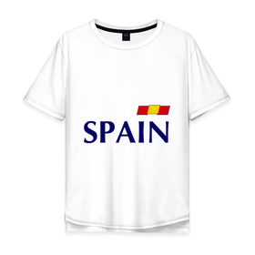 Мужская футболка хлопок Oversize с принтом Сборная Испании - 10 в Белгороде, 100% хлопок | свободный крой, круглый ворот, “спинка” длиннее передней части | Тематика изображения на принте: football | евро 2012 | испания евро 2016 euro2016 euro 2016 | сборная испании
