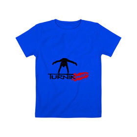 Детская футболка хлопок с принтом Turnikman в Белгороде, 100% хлопок | круглый вырез горловины, полуприлегающий силуэт, длина до линии бедер | turnik man | turnikman | work out | workout | ворк аут | турникмен