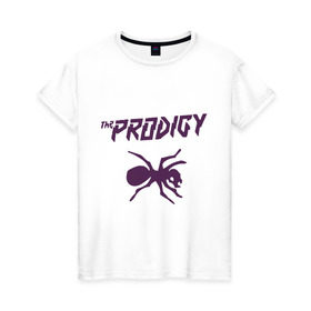 Женская футболка хлопок с принтом The Prodigy паук в Белгороде, 100% хлопок | прямой крой, круглый вырез горловины, длина до линии бедер, слегка спущенное плечо | prodigy | the prodigy | паук | продеджи | продиджи | продиджы