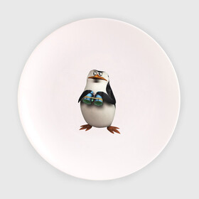 Тарелка с принтом Пингвин с биноклем в Белгороде, фарфор | диаметр - 210 мм
диаметр для нанесения принта - 120 мм | пингвин