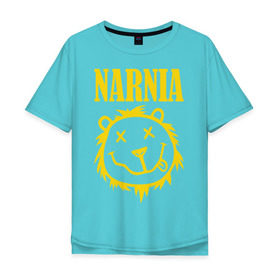 Мужская футболка хлопок Oversize с принтом Narnia в Белгороде, 100% хлопок | свободный крой, круглый ворот, “спинка” длиннее передней части | Тематика изображения на принте: nirvana | антибренд | музыка | нирвана | рок