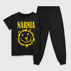 Детская пижама хлопок с принтом Narnia в Белгороде, 100% хлопок |  брюки и футболка прямого кроя, без карманов, на брюках мягкая резинка на поясе и по низу штанин
 | nirvana | антибренд | музыка | нирвана | рок