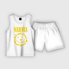 Детская пижама с шортами хлопок с принтом Narnia в Белгороде,  |  | nirvana | антибренд | музыка | нирвана | рок