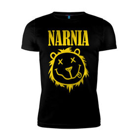 Мужская футболка премиум с принтом Narnia в Белгороде, 92% хлопок, 8% лайкра | приталенный силуэт, круглый вырез ворота, длина до линии бедра, короткий рукав | nirvana | антибренд | музыка | нирвана | рок