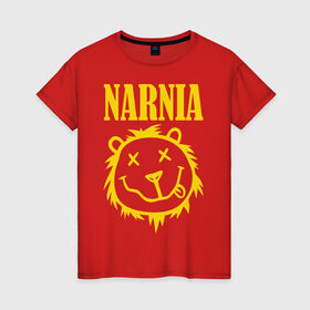 Женская футболка хлопок с принтом Narnia в Белгороде, 100% хлопок | прямой крой, круглый вырез горловины, длина до линии бедер, слегка спущенное плечо | nirvana | антибренд | музыка | нирвана | рок