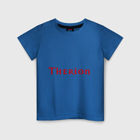 Детская футболка хлопок с принтом therion logo в Белгороде, 100% хлопок | круглый вырез горловины, полуприлегающий силуэт, длина до линии бедер | heavy metal | metal | rock | trash metal | метал | металл | рок | рок группа | рок группы | трэш метал | хеви метал