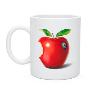 Кружка с принтом откусанное яблоко в Белгороде, керамика | объем — 330 мл, диаметр — 80 мм. Принт наносится на бока кружки, можно сделать два разных изображения | apple | вкусное | девушкам | фрукты | фрукты и ягоды | яблоко