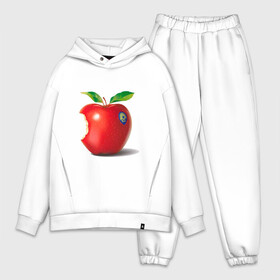 Мужской костюм хлопок OVERSIZE с принтом откусанное яблоко в Белгороде,  |  | Тематика изображения на принте: apple | вкусное | девушкам | фрукты | фрукты и ягоды | яблоко