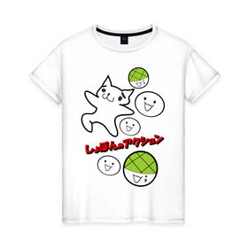 Женская футболка хлопок с принтом Кот Марио и враги в Белгороде, 100% хлопок | прямой крой, круглый вырез горловины, длина до линии бедер, слегка спущенное плечо | cat mario | игры | кот марио и враги