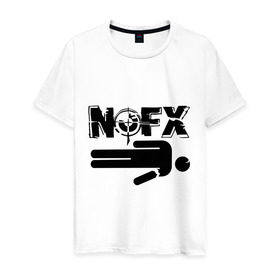 Мужская футболка хлопок с принтом NOFX crushman в Белгороде, 100% хлопок | прямой крой, круглый вырез горловины, длина до линии бедер, слегка спущенное плечо. | nofx crushman | музыка | рок и панк