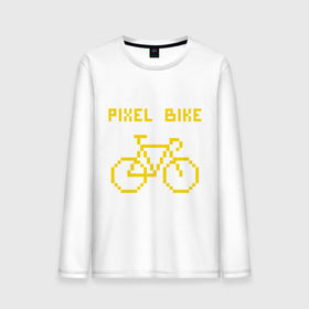 Мужской лонгслив хлопок с принтом Pixel Bike one color в Белгороде, 100% хлопок |  | 