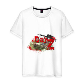Мужская футболка хлопок с принтом DayZ зомби в Белгороде, 100% хлопок | прямой крой, круглый вырез горловины, длина до линии бедер, слегка спущенное плечо. | зомби