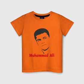 Детская футболка хлопок с принтом Muhammad Ali (2) в Белгороде, 100% хлопок | круглый вырез горловины, полуприлегающий силуэт, длина до линии бедер | мухаммед али
