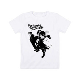 Детская футболка хлопок с принтом My Chemical Romance в Белгороде, 100% хлопок | круглый вырез горловины, полуприлегающий силуэт, длина до линии бедер | my chemical romance | май кемикал романс | музыка | рок | рок и панк