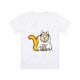 Детская футболка хлопок с принтом Знак зодиака Овен в Белгороде, 100% хлопок | круглый вырез горловины, полуприлегающий силуэт, длина до линии бедер | 