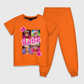 Детская пижама хлопок с принтом Куклы Барби в Белгороде, 100% хлопок |  брюки и футболка прямого кроя, без карманов, на брюках мягкая резинка на поясе и по низу штанин
 | Тематика изображения на принте: 90 | 90 е | barbie | барби | ностальгия