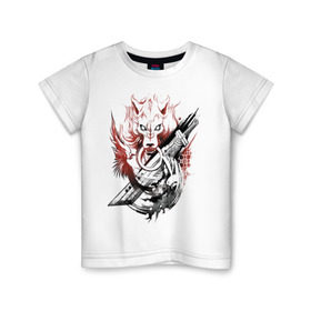 Детская футболка хлопок с принтом Final Fantasy в Белгороде, 100% хлопок | круглый вырез горловины, полуприлегающий силуэт, длина до линии бедер | final fantasy |  последняя фантазия | дракон | финал фентези