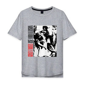 Мужская футболка хлопок Oversize с принтом GNR в Белгороде, 100% хлопок | свободный крой, круглый ворот, “спинка” длиннее передней части | gnr | guns n roses | rock | музыка | музыкальные группы | рок | рок группы