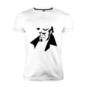 Мужская футболка премиум с принтом Hellboy в Белгороде, 92% хлопок, 8% лайкра | приталенный силуэт, круглый вырез ворота, длина до линии бедра, короткий рукав | Тематика изображения на принте: 