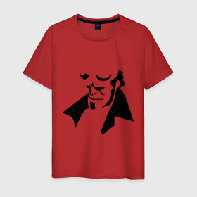 Мужская футболка хлопок с принтом Hellboy в Белгороде, 100% хлопок | прямой крой, круглый вырез горловины, длина до линии бедер, слегка спущенное плечо. | 