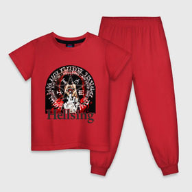 Детская пижама хлопок с принтом Hellsing символ Алукарда в Белгороде, 100% хлопок |  брюки и футболка прямого кроя, без карманов, на брюках мягкая резинка на поясе и по низу штанин
 | anime | hellsing | аниме | анимэ | манга | хеллсинг