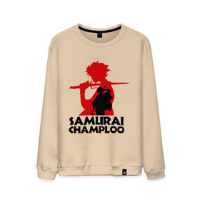 Мужской свитшот хлопок с принтом Самурай Champloo в Белгороде, 100% хлопок |  | anime | samurai champloo | аниме | анимэ | самурай чамплу