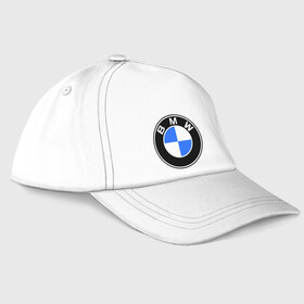 Бейсболка с принтом Logo BMW в Белгороде, 100% хлопок | классический козырек, металлическая застежка-регулятор размера | Тематика изображения на принте: автобренды | автомобильные | бмв | лого | машина | тачка