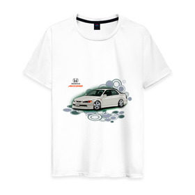 Мужская футболка хлопок с принтом Honda ACCORD в Белгороде, 100% хлопок | прямой крой, круглый вырез горловины, длина до линии бедер, слегка спущенное плечо. | honda | honda accord | tourer | хонда аккорд | японские автомобили