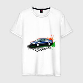 Мужская футболка хлопок с принтом Honda TORNEO в Белгороде, 100% хлопок | прямой крой, круглый вырез горловины, длина до линии бедер, слегка спущенное плечо. | honda | honda torneo | tourer | хонда | японские автомобили