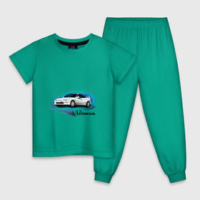Детская пижама хлопок с принтом Honda INTEGRA в Белгороде, 100% хлопок |  брюки и футболка прямого кроя, без карманов, на брюках мягкая резинка на поясе и по низу штанин
 | honda interga | tourer | ходна интегра | японские автомобили