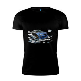 Мужская футболка премиум с принтом Nisan Skyline в Белгороде, 92% хлопок, 8% лайкра | приталенный силуэт, круглый вырез ворота, длина до линии бедра, короткий рукав | Тематика изображения на принте: nissan skyline | tourer | ниссан | скайлайн | японские автомобили