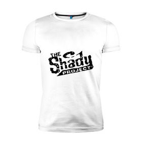 Мужская футболка премиум с принтом the shady в Белгороде, 92% хлопок, 8% лайкра | приталенный силуэт, круглый вырез ворота, длина до линии бедра, короткий рукав | eminm | slim shady | еминем | реп | репчик | рэп