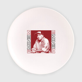 Тарелка с принтом Eminem в кепке в Белгороде, фарфор | диаметр - 210 мм
диаметр для нанесения принта - 120 мм | eminm | slim shady | еминем | реп | репчик | рэп