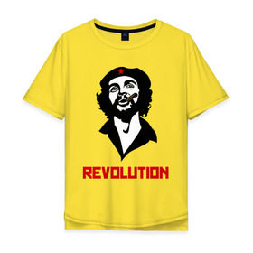 Мужская футболка хлопок Oversize с принтом Che Guevara Revolution в Белгороде, 100% хлопок | свободный крой, круглый ворот, “спинка” длиннее передней части | че гевара