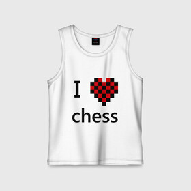 Детская майка хлопок с принтом I love chess в Белгороде,  |  | chess | i love chess | шахматы | я люблю шахматы