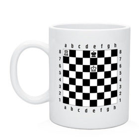 Кружка с принтом Комбинация шах и мат в Белгороде, керамика | объем — 330 мл, диаметр — 80 мм. Принт наносится на бока кружки, можно сделать два разных изображения | checkmate | мат | шах | шах и мат | шахматист | шахматная доска | шахматы