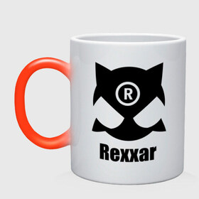 Кружка хамелеон с принтом rexxar в Белгороде, керамика | меняет цвет при нагревании, емкость 330 мл | Тематика изображения на принте: dota | dota 2 | dota2 | r | rexxar | дота 2 | игры | рексар