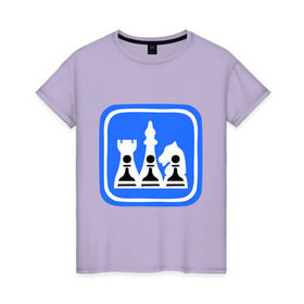 Женская футболка хлопок с принтом белые-черные в Белгороде, 100% хлопок | прямой крой, круглый вырез горловины, длина до линии бедер, слегка спущенное плечо | chess | дорожный знак | знак | шахматы